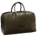 Soft Calfskin Leather Travel Bag - Black