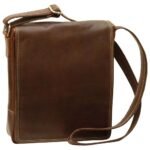 Leather I-Pad bag - Dark Brown