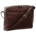 Small leather bag with magnetic closure - Brown
