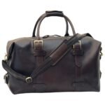 Cowhide leather Travel Bag - Dark Brown