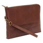 Full grain calfskin document case - dark brown