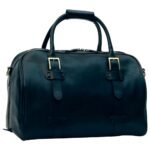 Cowhide leather duffel bag - Black
