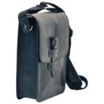 With free gift Cowhide leather messenger bag - Black