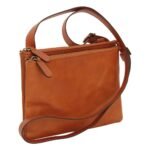 Full grain calfskin shoulder bag - brown colonial