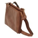 full-grain calfskin leather shoulder bag - Brown