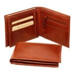 Men's Bifold Leather Wallet - Brown