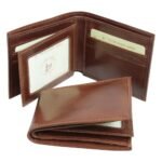 Leather wallet for men - Brown