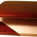 Cowhide leather desk pad - Brown