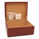 Leather Cigar Humidor - Brown
