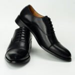 Black Cement Welted Oxfords