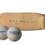 Selective Leather Golf Ball Holder - Sandy Brown/Brown